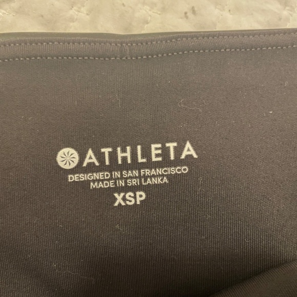Athleta All Over Gleam Tight Legging Faux Leather Look Size XS Petite EUC - Picture 5 of 5